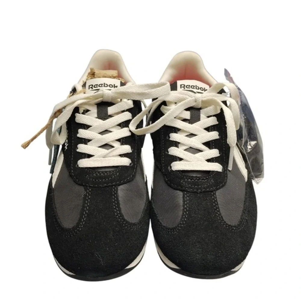 Reebok Comfort Footbed Sneakers Womens US Size 8.5 Black White‎ Running Lace Up